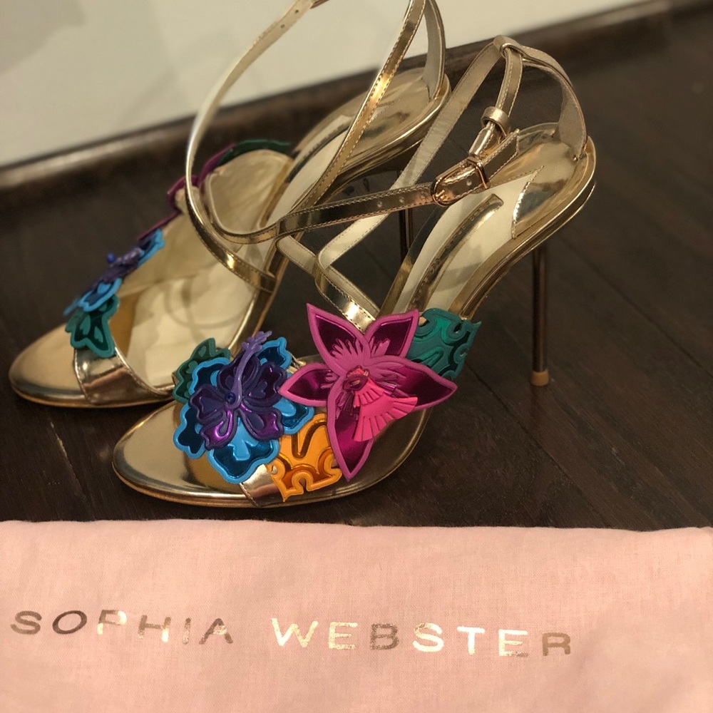 Sophia Webster Rose Gold Hula Floral